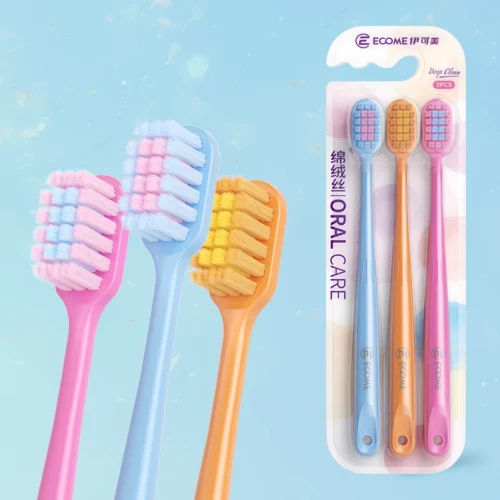 ECOME E905 Ultra-Soft Toothbrush 3-Pack