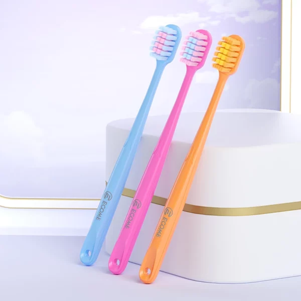 ECOME E905 Ultra-Soft Toothbrush 3-Pack