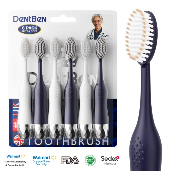 DentBen DB562 Ultra-Soft Toothbrush 6-Pack