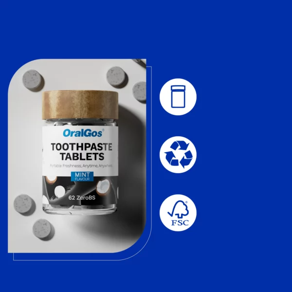 OralGos 060 Charcoal Mint Toothpaste Tablets