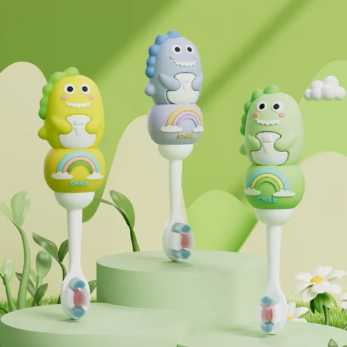 OralGos DB971 Dinosaur-Themed Toothbrush for Toddlers (Ages 0–6)
