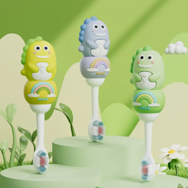 OralGos DB971 Dinosaur-Themed Toothbrush for Toddlers (Ages 0–6)