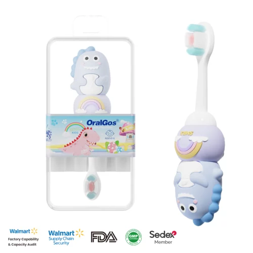 OralGos DB971 Dinosaur-Themed Toothbrush for Toddlers (Ages 0–6)