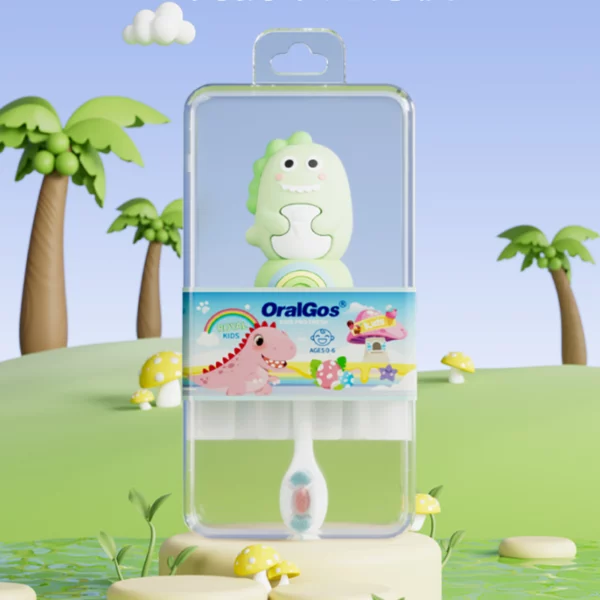 OralGos DB971 Dinosaur-Themed Toothbrush for Toddlers (Ages 0–6)
